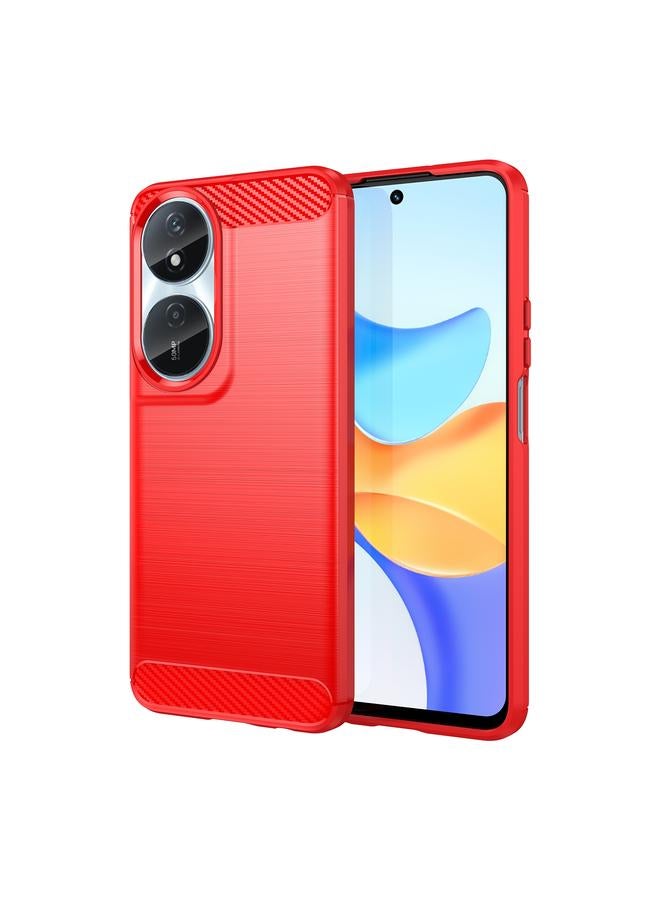 S-TOP Case For Honor Play 50 Plus Brushed Texture Carbon Fiber TPU Phone Case - Image 1