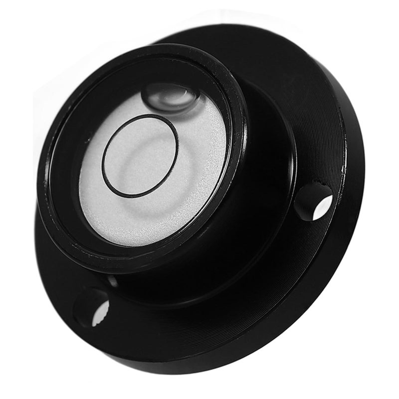 Tofficu Mini Circular Bubble Level Tool Black Shell White Vial for Camper Travel Use - Image 2