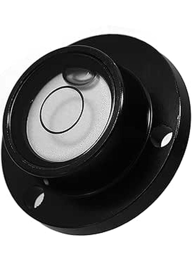 Tofficu Mini Circular Bubble Level Tool Black Shell White Vial for Camper Travel Use - Image 1