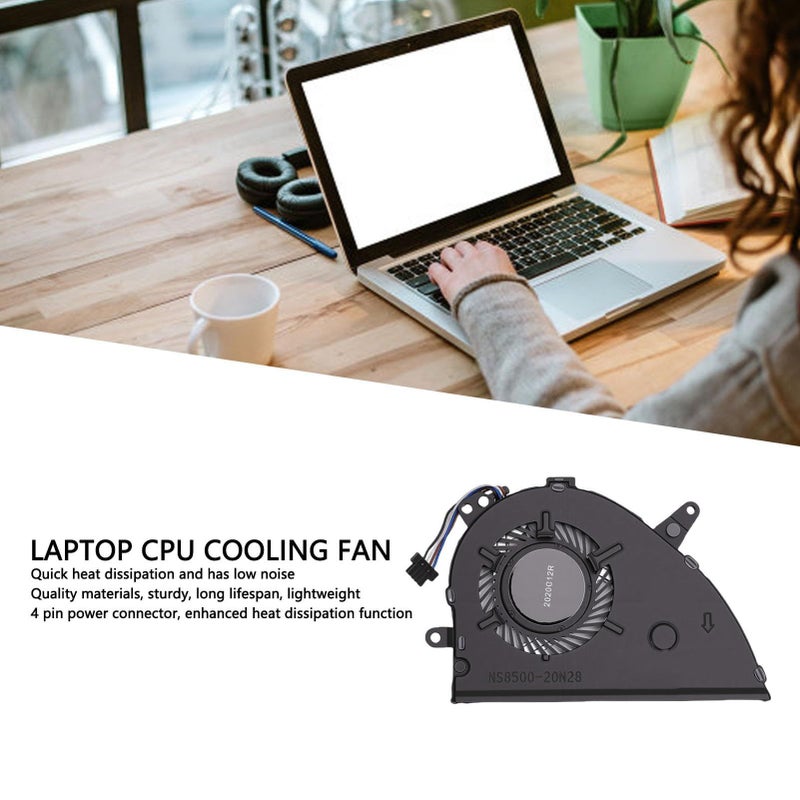 Replacement Laptop CPU Cooling Fan For Pavilion 15 Cs 15 Cw Series Cw1063wm With Copper Heat Sink And Repair Tools Efficient Black - Image 3
