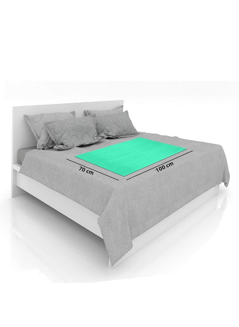 Polka Tots POLKA TOTS Waterproof & Reusable Baby Bed Protector Absorbent Mat Dry Sheet for New Born Infants (Mint, 70 X 100 CM, Medium)  - Image 5