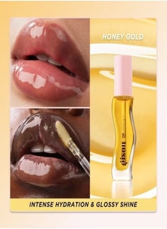 Gisou GISOU Honey Infused Lip Oil Honey Gold - Clear Golden Glow, Hydrating & Nourishing Lip Treatment (0.27 oz / 8 ml)  - Image 5