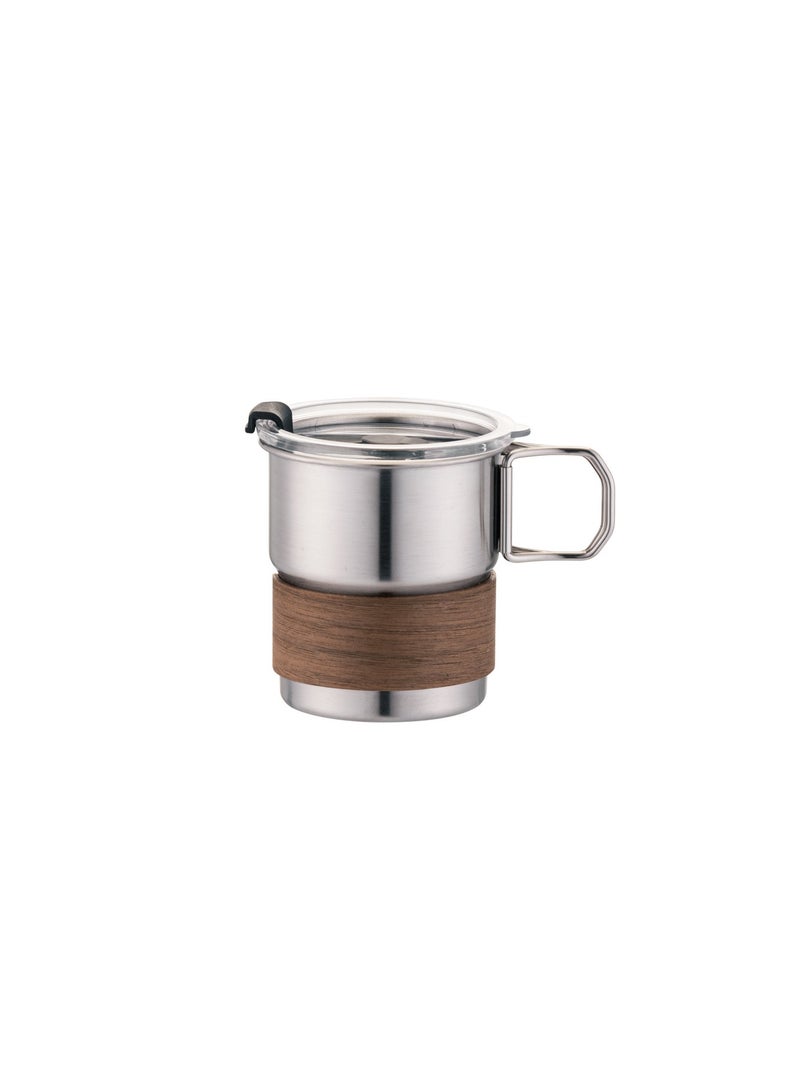 304 stainless steel outdoor cutlery step outdoor cup folding handle coffee cup - Image 1