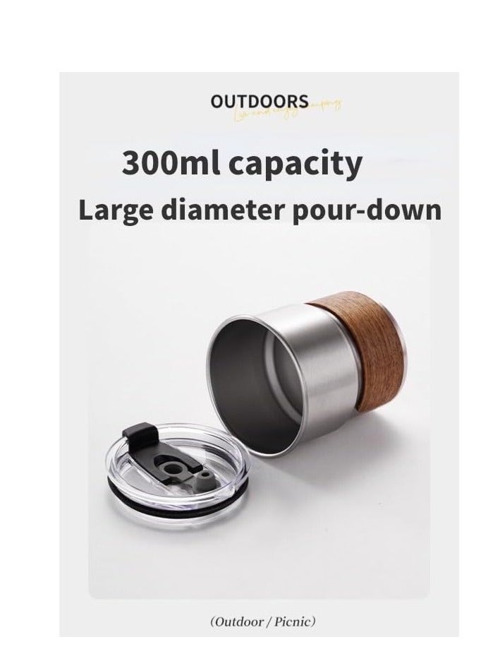 304 stainless steel outdoor cutlery step outdoor cup folding handle coffee cup - Image 3