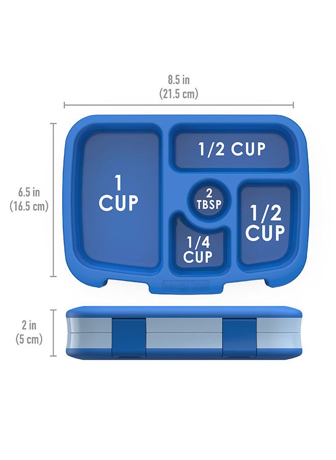Bentgo - Kids Leak Proof, 5 - Compartment Bento - Style Kids Lunch Boxideal Portion Sizes For Ages 3 To 7, Bpa - Free, Dishwasher Safe , Food - Safe Materials, 2 - Year Warranty (Blue) - Image 1