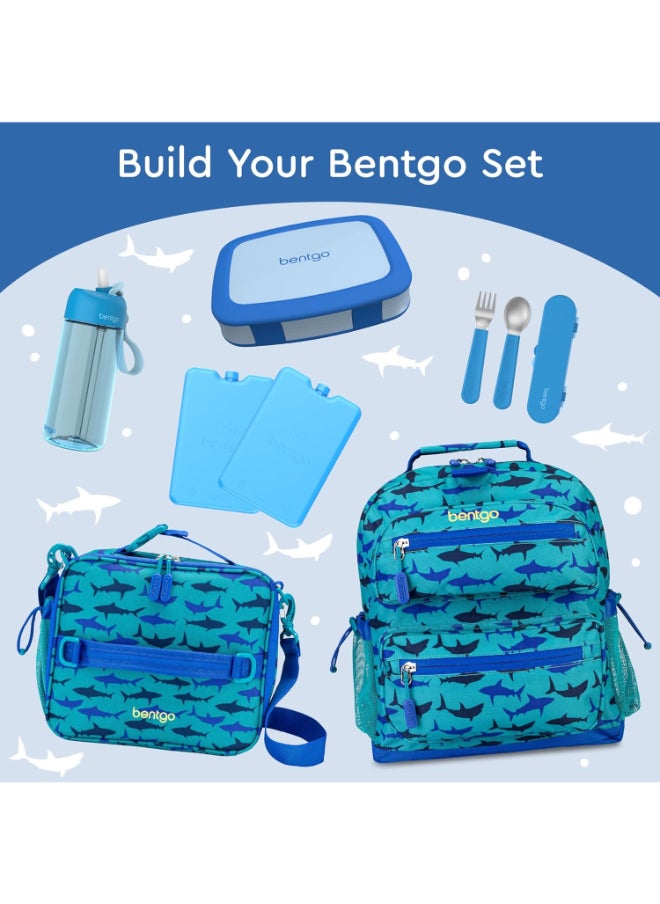 Bentgo - Kids Leak Proof, 5 - Compartment Bento - Style Kids Lunch Boxideal Portion Sizes For Ages 3 To 7, Bpa - Free, Dishwasher Safe , Food - Safe Materials, 2 - Year Warranty (Blue) - Image 1