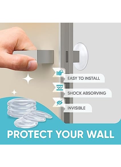 BITTZOOT BITTZOOT Door Knob Wall Protector Door Bumper Wall Protector Clear Door Stoper Knob PadsSelf Adhesive Guard Wall Protector 6  - Image 3