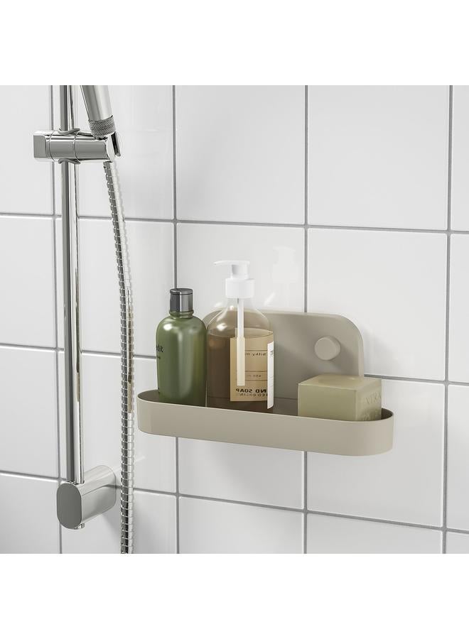 إيروريكس رف حائط مع كوب شفط، رمادي-بيج، 28 سم - Image 3