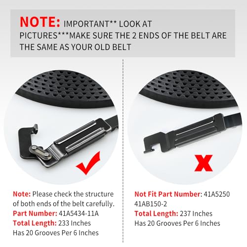 Ytpoools 233" Drive Belt 41A5434-11A for 7ft Chamberlain Craftsman Garage Door Opener Belt Assembly, Compatible with Liftmaster/Chamberlain/Sentex/Whisper Belt Drive,Fits 41A5434-1, 41A5434-11, 041A5434-11 - Image 2