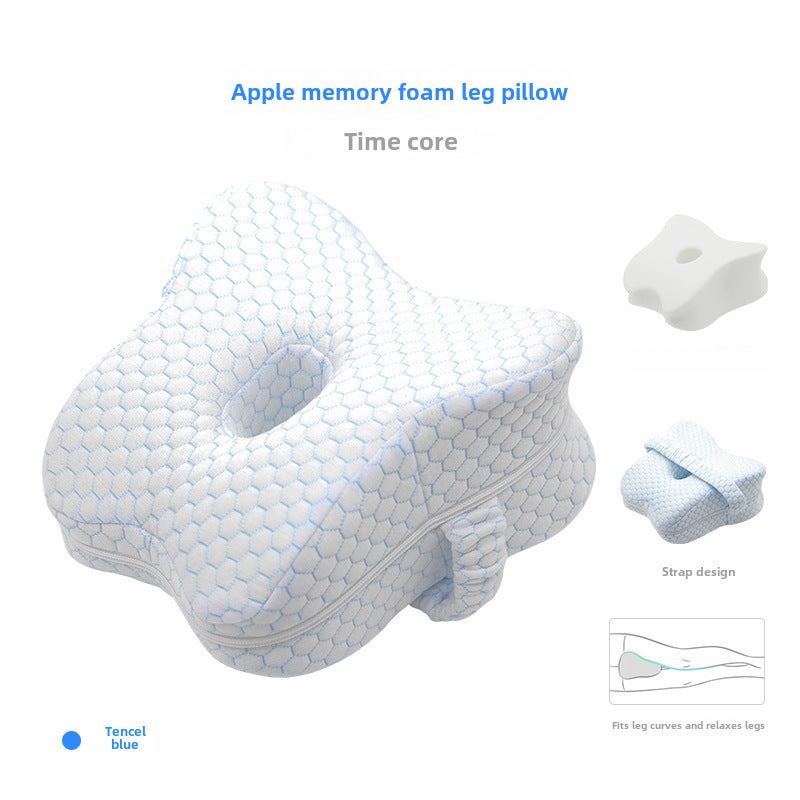 Memory Foam Leg Pillow Home Pregnant Women Support Knee Pillow Foot Pillow Pillow Knee Pillow Leg Pillow(Tencel Blue, 26*23*16*10cm) - Image 1