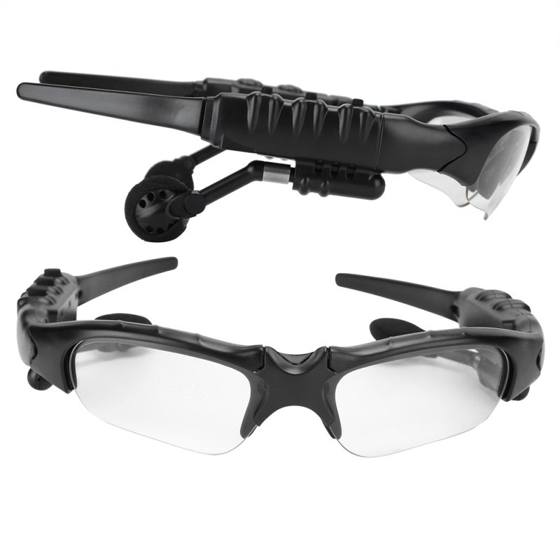 Bluetooth Sunglasses Headphone Transparent Ergonomic All-Face-Shape Sunglasses Headphone - Heat-Resistant Flexible Frame Bone Conduction Sunglasses for Outdoor Travel Driving - Image 5