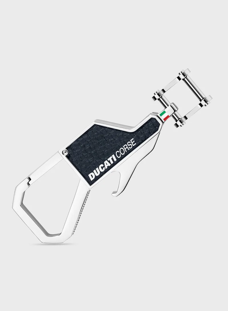 Ducati Tifoso Silver & Blue Keyring