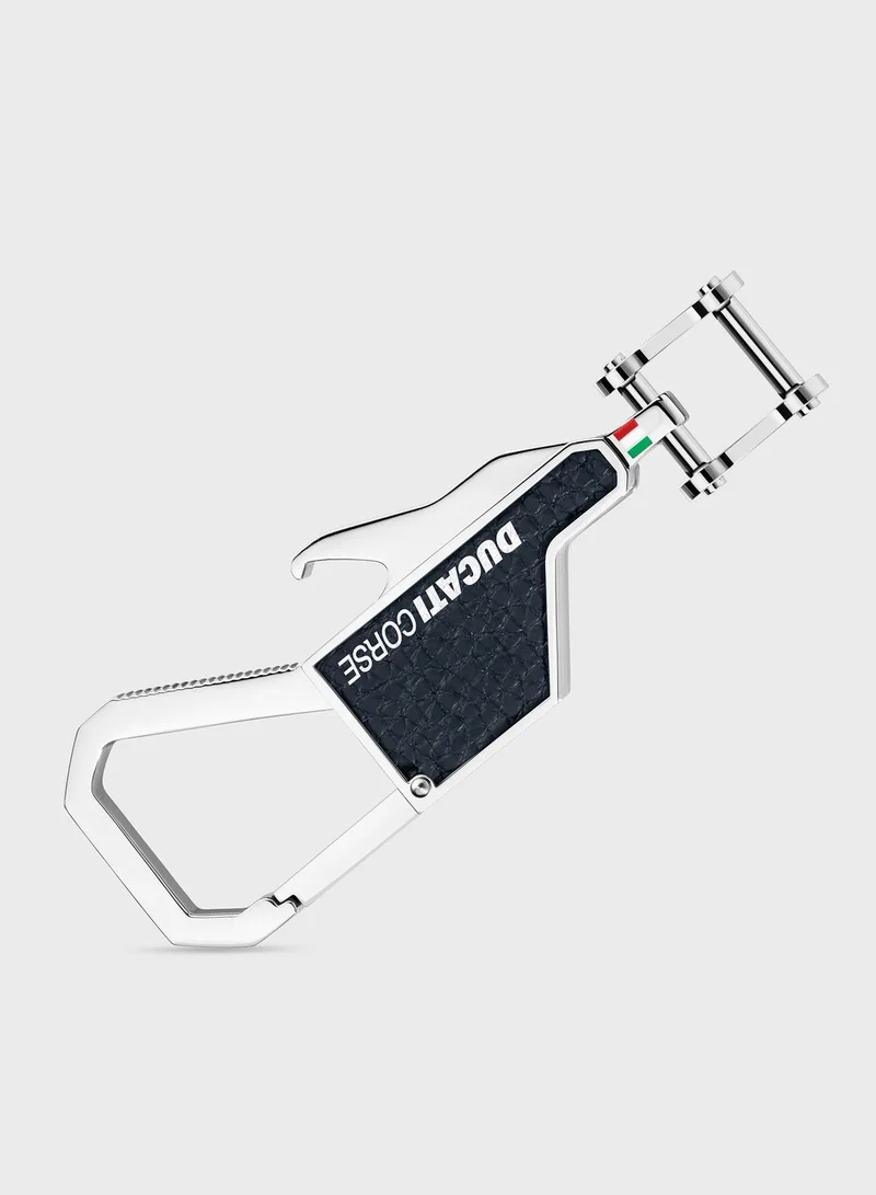 Ducati Tifoso Silver & Blue Keyring