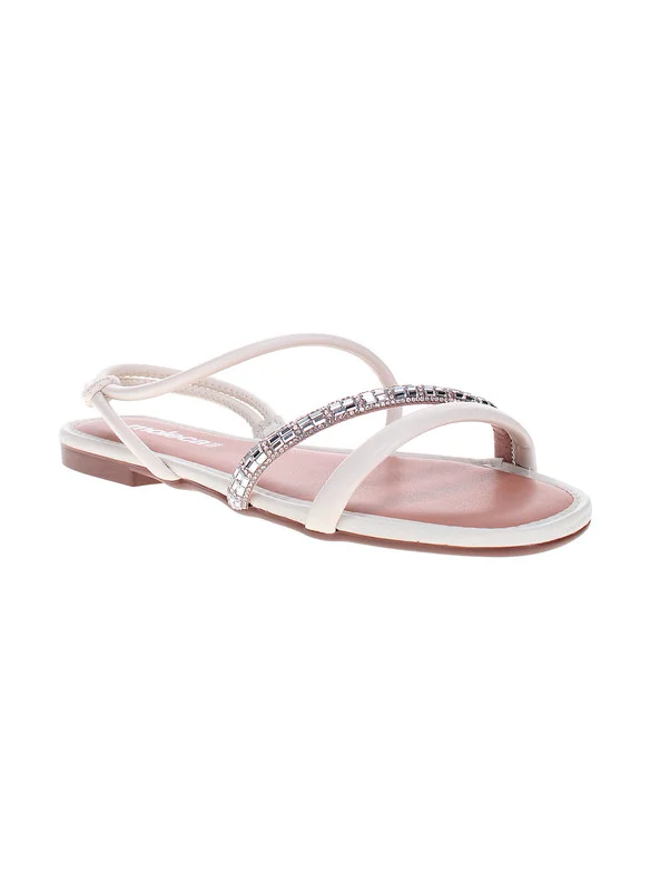 موليكا Moleca Ladies Flat Sandals Off White | Made In Brazil