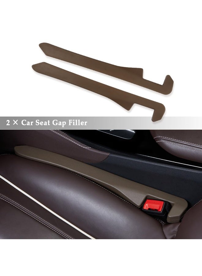 Car Seat Gap Filler,Super Flexible Car Side Seat Gap Filler Car Accessories for Women & Men,Universal CCar Organizer Between Seats for Tightly Filling Seat Gaps(Brown/2PCS) - Image 3