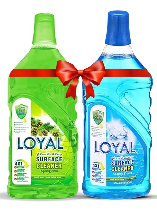 لويال منظف ​​أسطح ٢ × ٨٠٠ مل برائحة نسيم البحر + الربيع