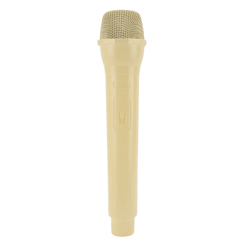 Simulated Microphone ABS Lightweight Realistic Handheld Mic Prop for Speech Practice Cosplay Photography Yellow - Image 1