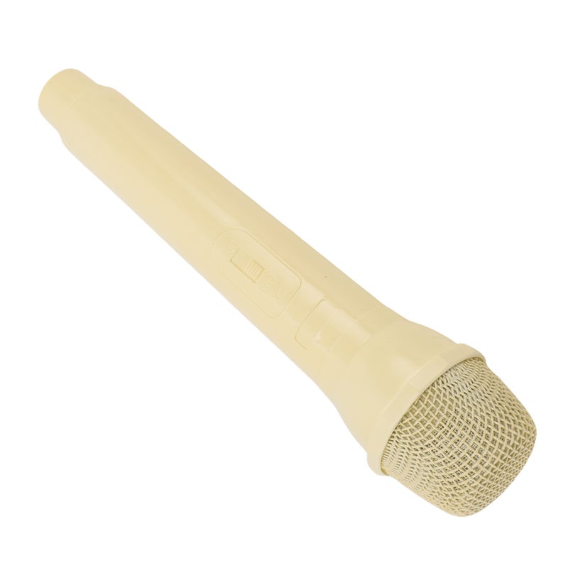 Simulated Microphone ABS Lightweight Realistic Handheld Mic Prop for Speech Practice Cosplay Photography Yellow - Image 3