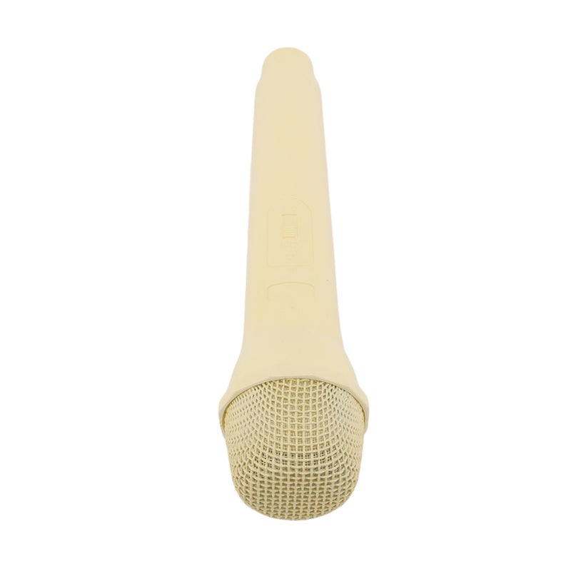 Simulated Microphone ABS Lightweight Realistic Handheld Mic Prop for Speech Practice Cosplay Photography Yellow - Image 2