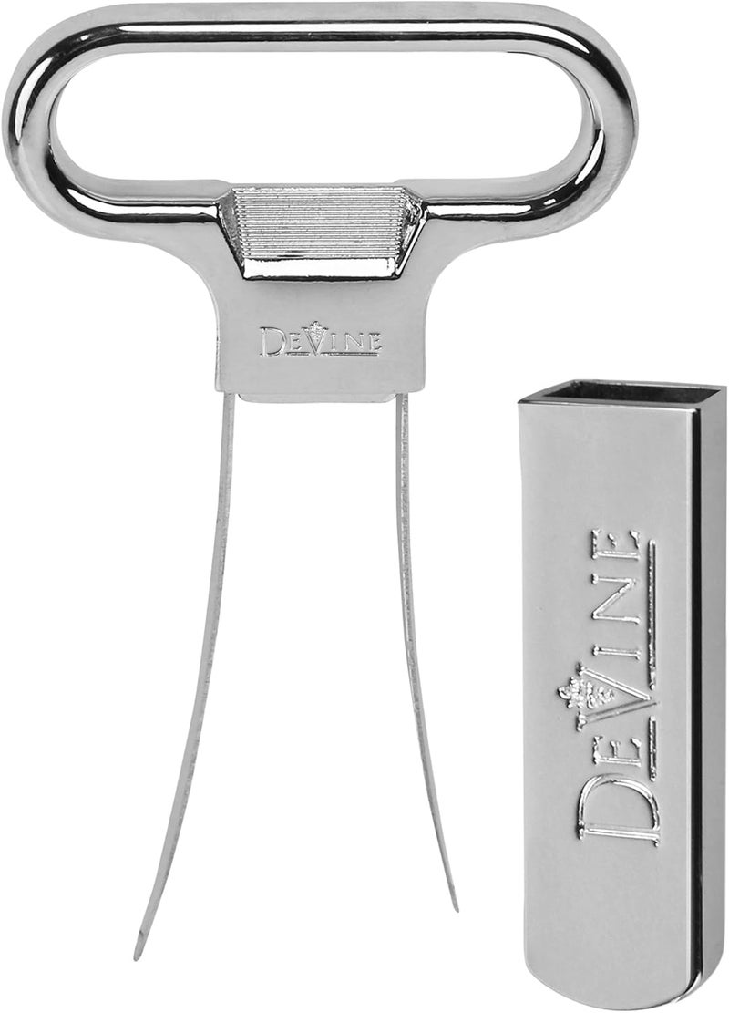 AGOG DeVine- Ah So Wine Opener for Vintage Bottles - Two-Prong Cork Puller & Corker With Sleek Case - Great Gift Idea - Image 1