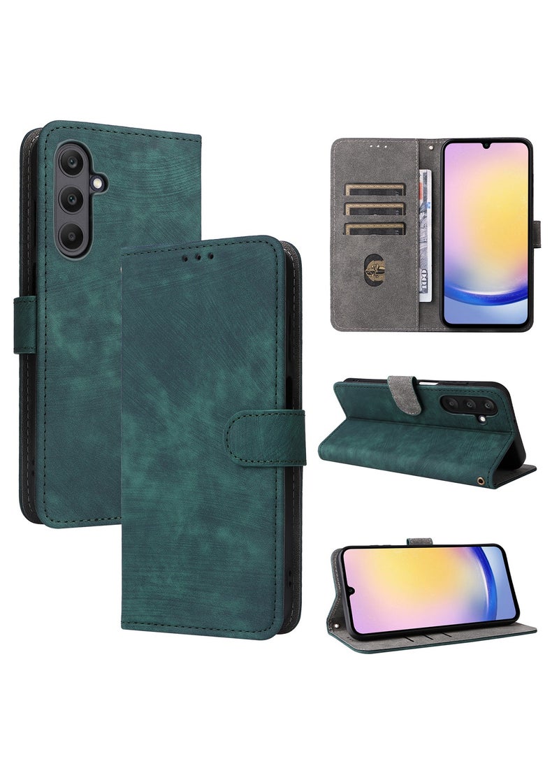 ماركة غير محددة جراب لهاتف Samsung Galaxy M55 5G مع حزام يد، جراب قابل للطي من الجلد الصناعي لحماية الجسم بالكامل ومضاد للصدمات، جراب محفظة RFID مضاد للسرقة  - Image 1