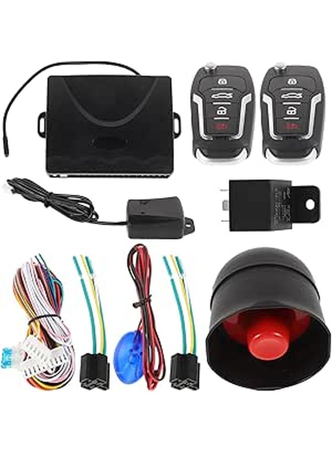 Universal Car Remote Central Lock Kit with Anti Theft Alarm and Remote Start Keyless Entry - Image 1