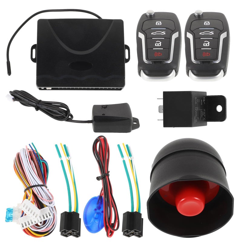 Universal Car Remote Central Lock Kit with Anti Theft Alarm and Remote Start Keyless Entry - Image 2