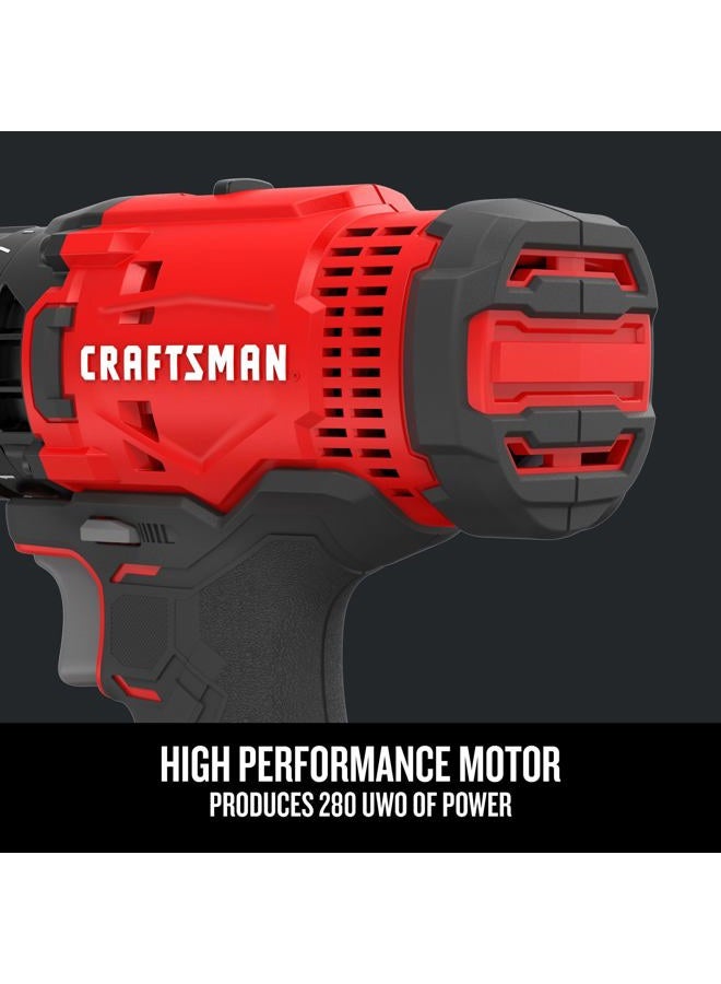 CRAFTSMAN V20 Cordless Drill/Driver Kit, 1/2 inch, Battery and Charger Included (CMCD700C1) - Image 4