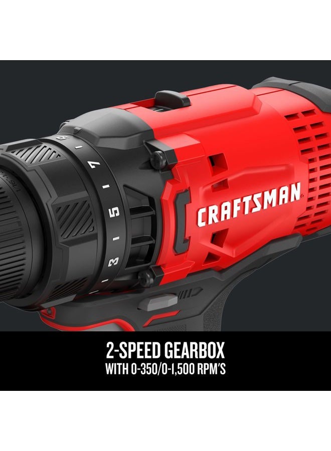 CRAFTSMAN V20 Cordless Drill/Driver Kit, 1/2 inch, Battery and Charger Included (CMCD700C1) - Image 5