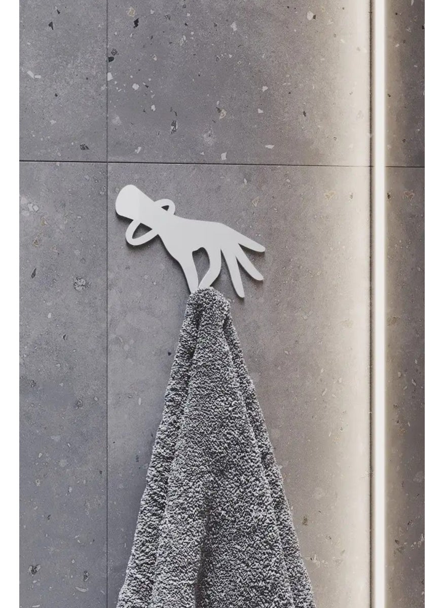 3Art Metal Metal Kitchen Adhesive Hanger - Wall Mounted Towel Holder Bathroom Hanger  - Image 5