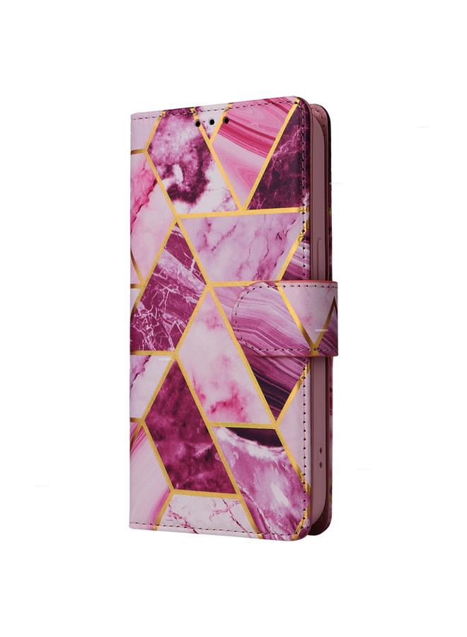 S-TOP Case For iPhone 15 Pro Max Marble Bronzing Stitching Leather Phone Case - Image 2