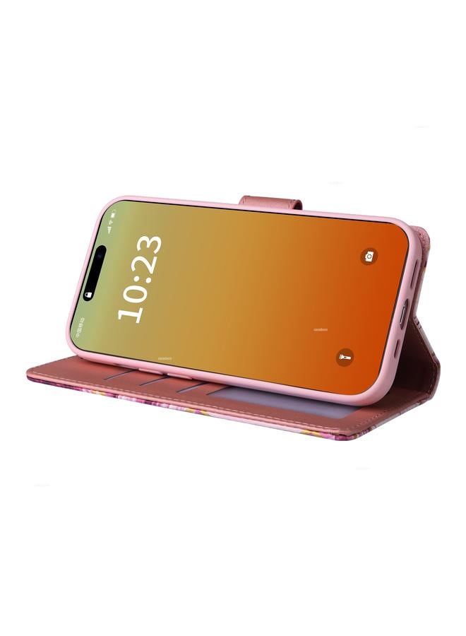 S-TOP Case For iPhone 15 Pro Max Marble Bronzing Stitching Leather Phone Case - Image 5