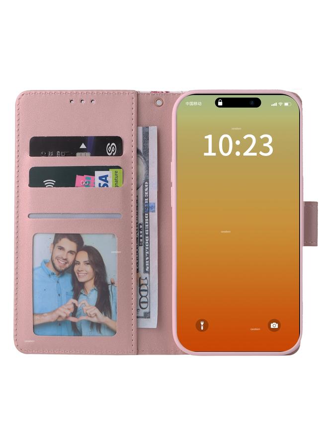 S-TOP Case For iPhone 15 Pro Max Marble Bronzing Stitching Leather Phone Case - Image 4