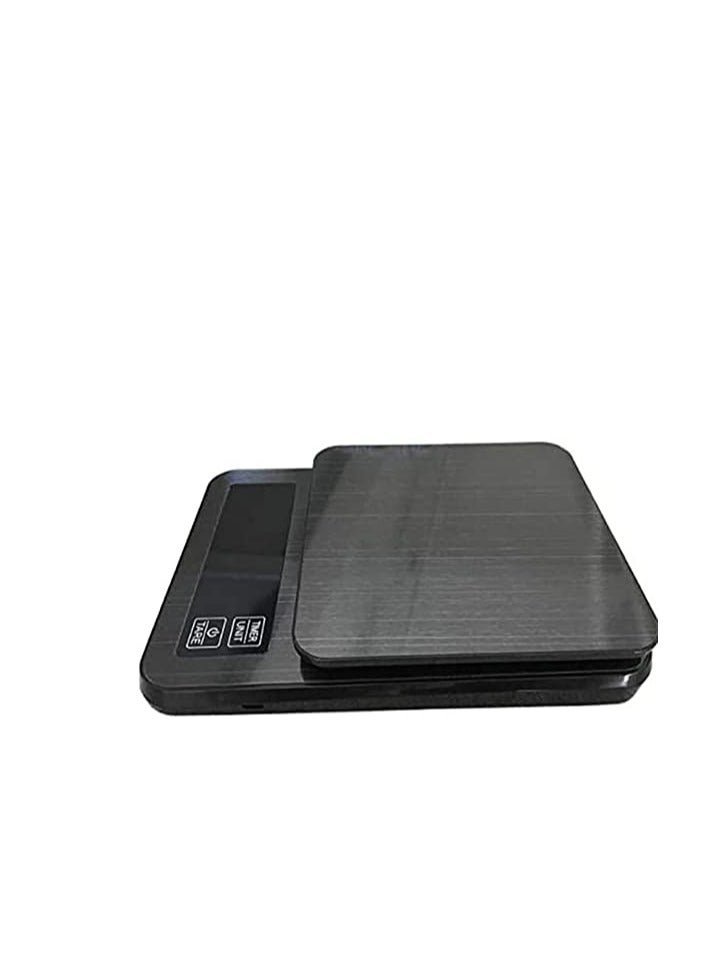 SYOSI ميزان مطبخ رقمي 5كجم/0.1جرام ميزان طعام مع شاشة LCD زر لمس نحيف جداً ميزان مطبخ إلكتروني من الفولاذ المقاوم للصدأ أدوات الوزن ميزان كفة - Image 3