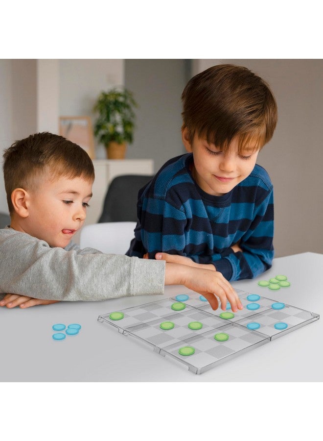 Darice Transparant Checkers Board Game for Kids - Fun Checker Board Travel Games for Boys Girls Adults - Acrylic Board with Acrylic Checkers - Age 6+ - Image 5