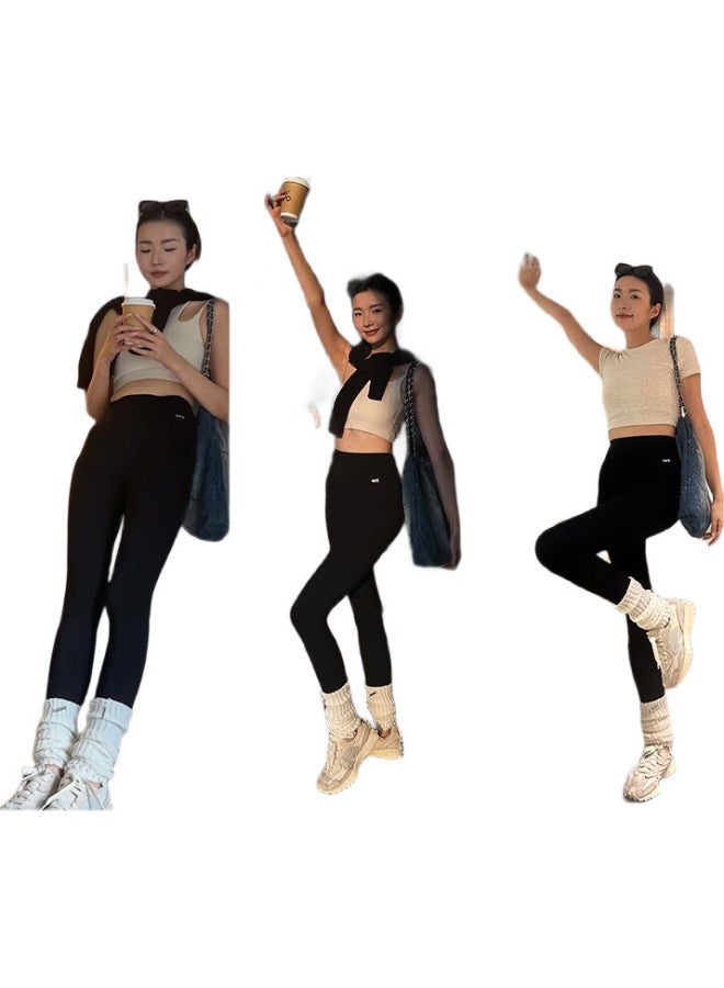 VVC Shark Leggings For Women, Outer Wear, Autumn And Winter, Tummy Control Lifting, Base Layer Pants, Yoga Pants, Antibacterial Lifting Pants, Starry Gray, M - Image 2