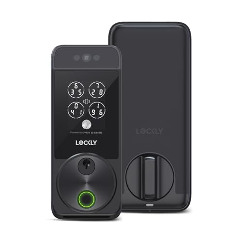 Lockly Visage Zeno Series Smart Lock, Facial Recognition & Fingerprint Keyless Entry Door Lock, Built-in Wi-Fi Deadbolt with Apple Home Key, PIN Genie Keypad, App Remote Control, Easy Installation - Image 1