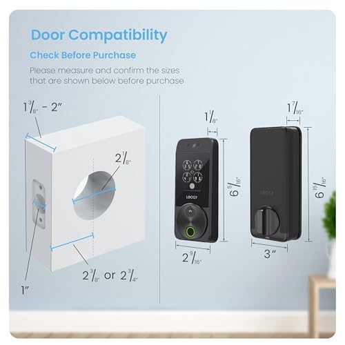 Lockly Visage Zeno Series Smart Lock, Facial Recognition & Fingerprint Keyless Entry Door Lock, Built-in Wi-Fi Deadbolt with Apple Home Key, PIN Genie Keypad, App Remote Control, Easy Installation - Image 3
