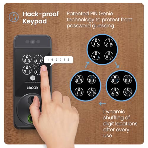 Lockly Visage Zeno Series Smart Lock, Facial Recognition & Fingerprint Keyless Entry Door Lock, Built-in Wi-Fi Deadbolt with Apple Home Key, PIN Genie Keypad, App Remote Control, Easy Installation - Image 5