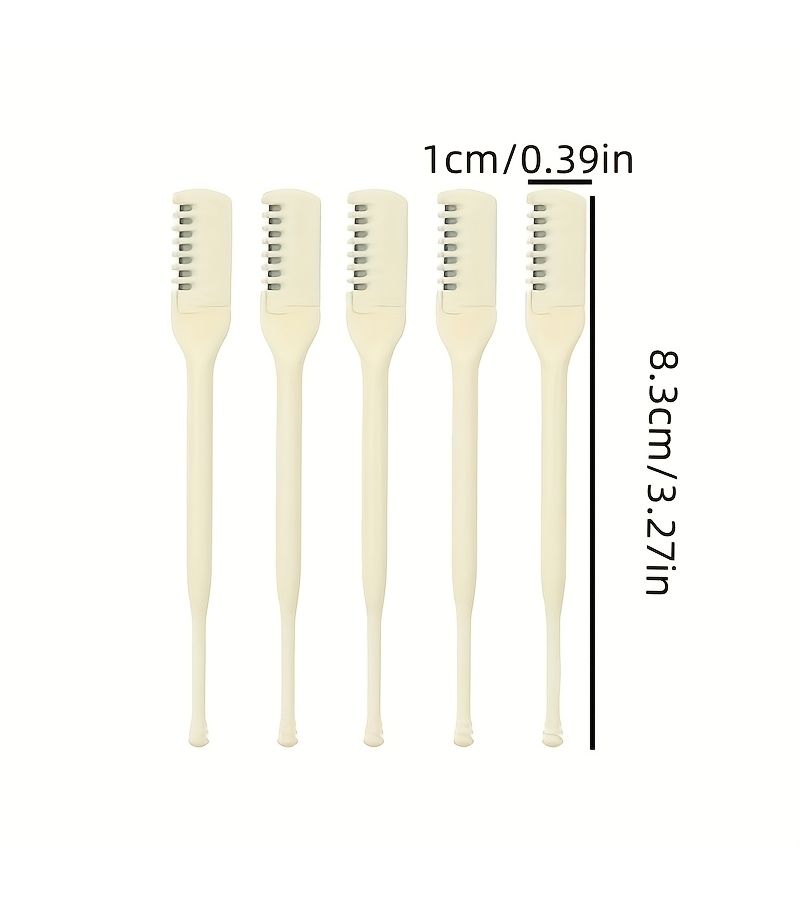Manual Nasal Hair Trimmer 360 Degree Rotating Scissors 5pcs - Image 3