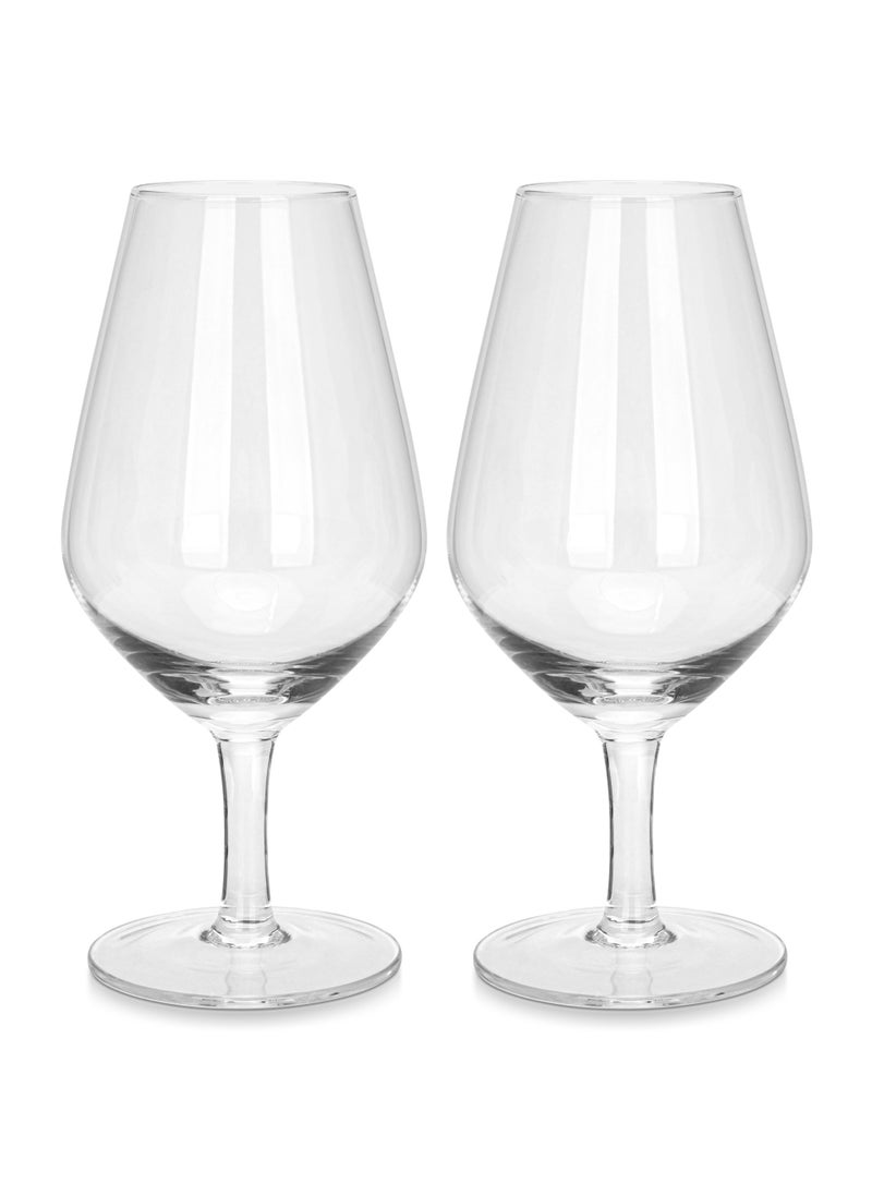 Fissman 2-Piece Water Goblet Cognac Glass Set 390ml  - Image 1