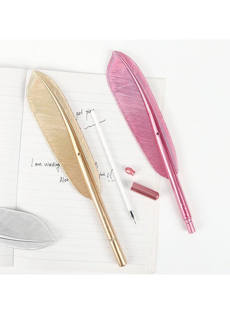 Zikra 4Pcs Retro Style Quill Pens, Gel Ink Rollerball Pens 0.5mm Black Gel Pens Ballpoint Pens for School Office Stationery - Image 4