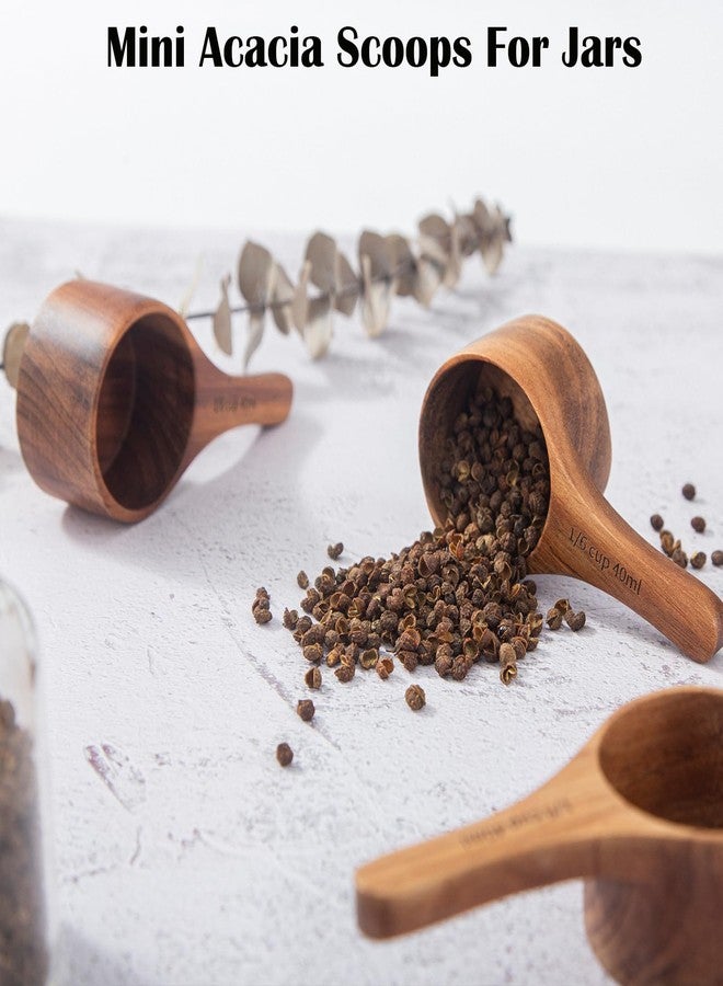 GinSent Wooden Scoops for Canisters Wooden Scoops for Jars Measuring Spoons for Ground Coffee Scoop 6pcs Small Wood Scoop Kitchen Scoop Coffee Measuring Spoon for Salt Laundry Detergent -Multipurpose - Image 2