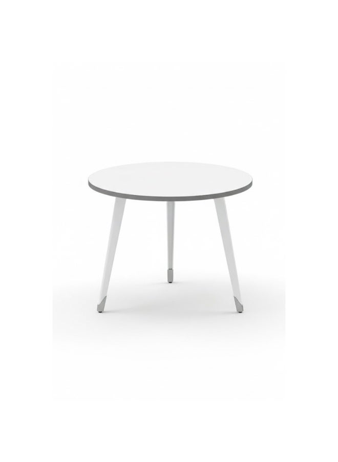 نيو فرونت طاولة اجتماعات Neo Front MDF طاولة اجتماعات مستديرة طاولة صالة بيضاء للمنزل والمكتب TC-P9031 - Image 3