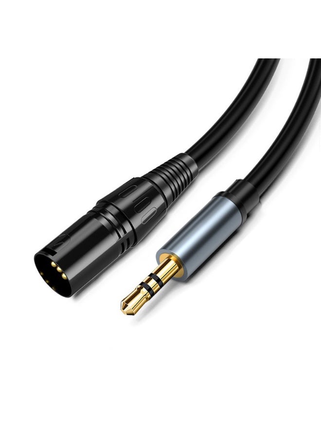 3.5mm Male To XLR Male Microphone Cable, 3-Pin Balanced Extension Cable, Suitable for Recording, Mixing, Speaker Systems, DMX Lighting, Mixing, and Amplifiers, 2M