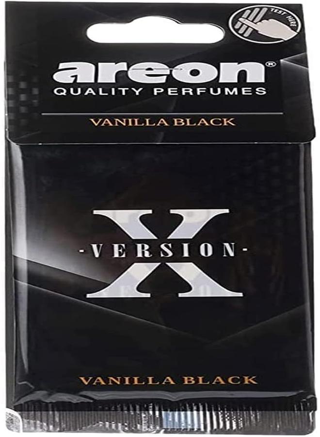 Areon X Version Hanging Car Air Freshener Vanilla Black - NEW