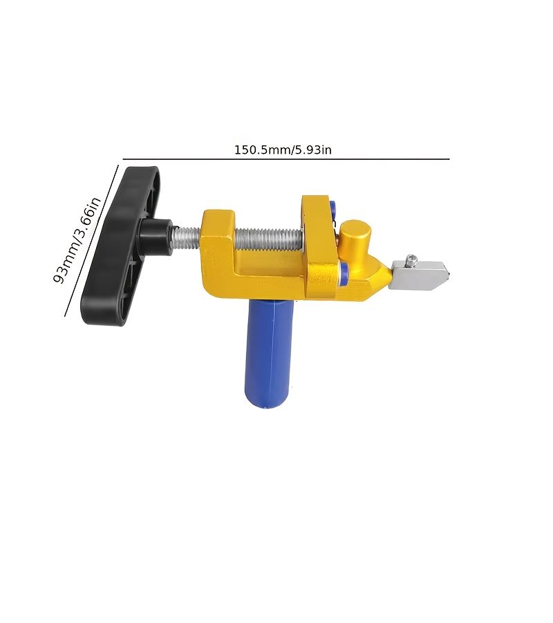 Thickened Gold Blue Manual Tile Cutter with Blades And Pads Heavy Duty Cutting Tool - Image 2