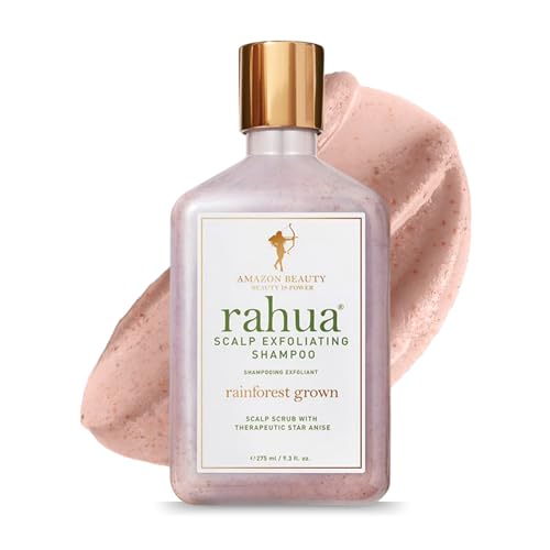 Rahua شامبو تقشير فروة الرأس رحوا 9.3 أونصة سائلة، مقشر فروة الرأس وشامبو للشعر، مانجو وفاكهة العاطفة، يقشر فروة الرأس بلطف مع اليانسون النجمي وإنزيمات الفاكهة - Image 1