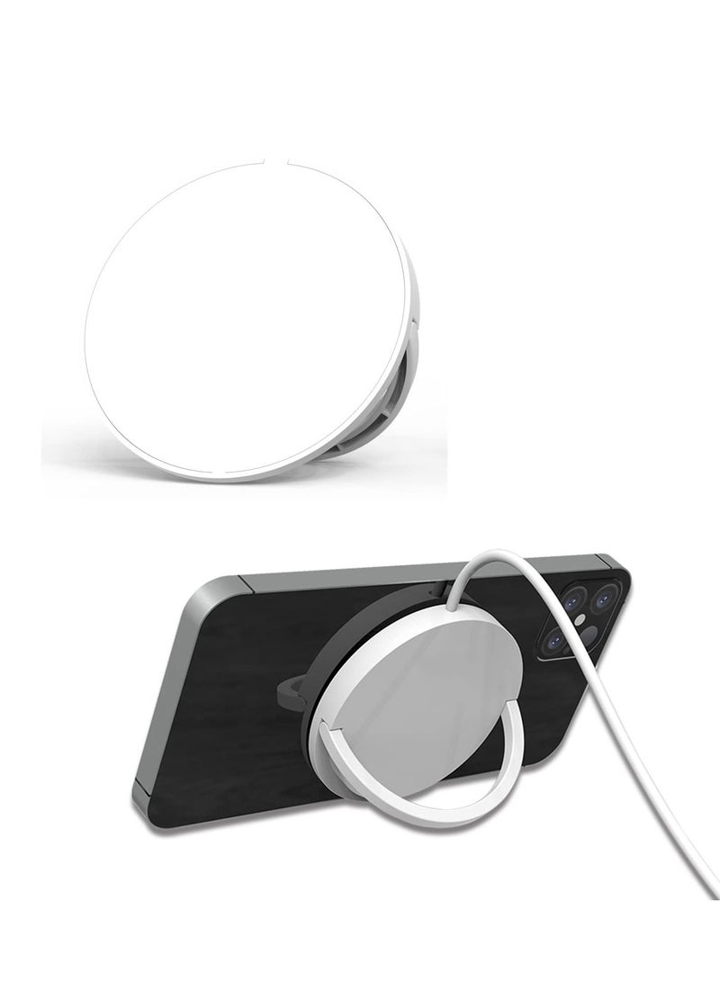 Excefore شاحن لاسلكي مغناطيسي، حامل شحن مغناطيسي 15 وات لهاتف آيفون 14، 13 برو، بلس، برو ماكس، مع شاحن جداري بكابل USB بطول 3.28 قدم، أبيض - Image 4