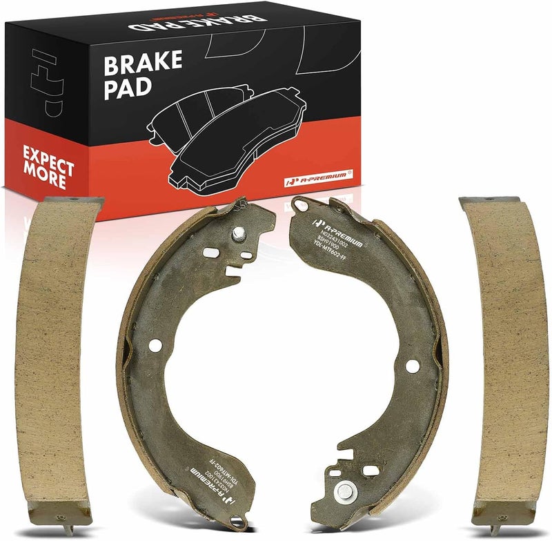 A-Premium Rear Ceramic Drum Brake Shoes Set - Image 1